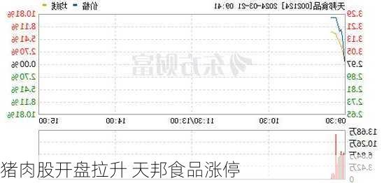 猪肉股开盘拉升 天邦食品涨停