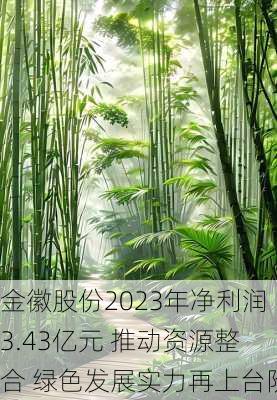 金徽股份2023年净利润3.43亿元 推动资源整合 绿色发展实力再上台阶