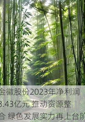 金徽股份2023年净利润3.43亿元 推动资源整合 绿色发展实力再上台阶