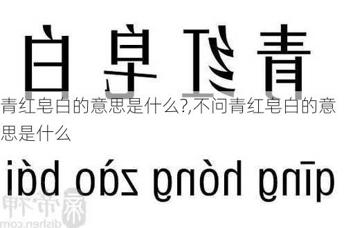 青红皂白的意思是什么?,不问青红皂白的意思是什么