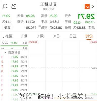 “妖股”跌停！小米爆发！