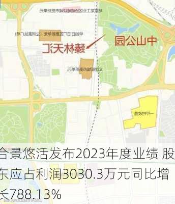 合景悠活发布2023年度业绩 股东应占利润3030.3万元同比增长788.13%