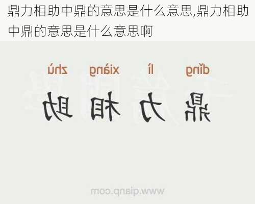 鼎力相助中鼎的意思是什么意思,鼎力相助中鼎的意思是什么意思啊