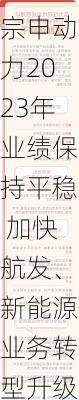 宗申动力2023年业绩保持平稳 加快航发、新能源业务转型升级