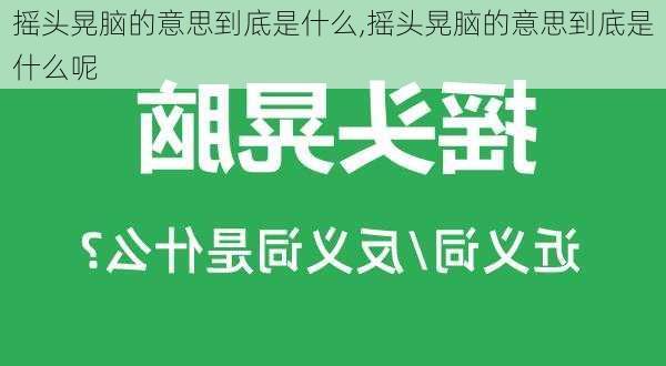 摇头晃脑的意思到底是什么,摇头晃脑的意思到底是什么呢