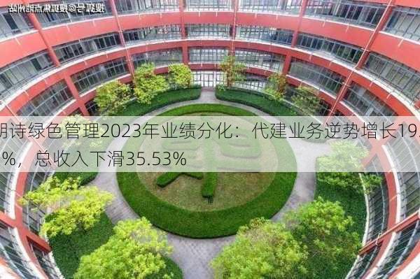 朗诗绿色管理2023年业绩分化：代建业务逆势增长19.1%，总收入下滑35.53%