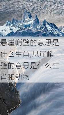 悬崖峭壁的意思是什么生肖,悬崖峭壁的意思是什么生肖和动物