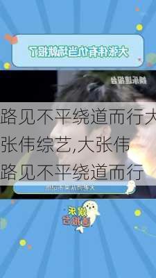 路见不平绕道而行大张伟综艺,大张伟 路见不平绕道而行