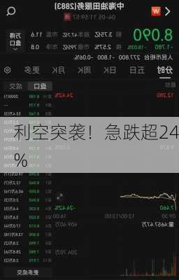 利空突袭！急跌超24%