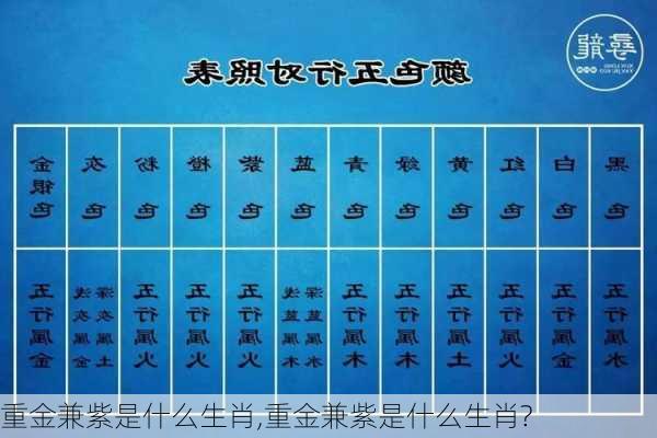 重金兼紫是什么生肖,重金兼紫是什么生肖?