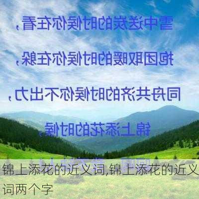 锦上添花的近义词,锦上添花的近义词两个字