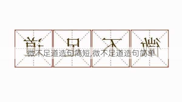 微不足道造句简短,微不足道造句简单