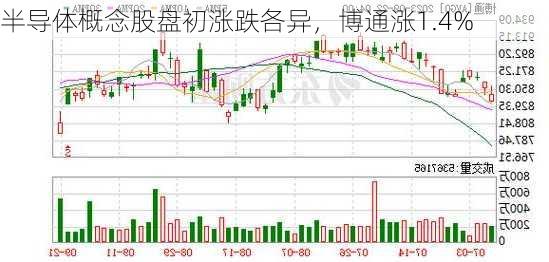 半导体概念股盘初涨跌各异，博通涨1.4%