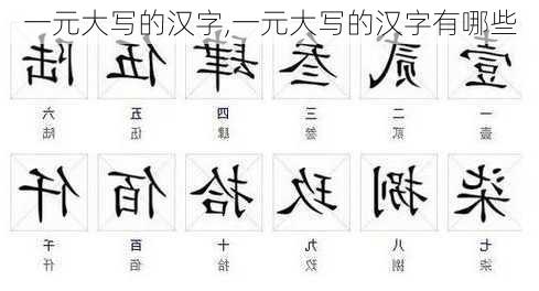 一元大写的汉字,一元大写的汉字有哪些