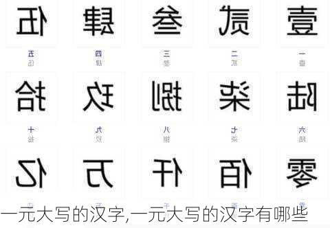 一元大写的汉字,一元大写的汉字有哪些