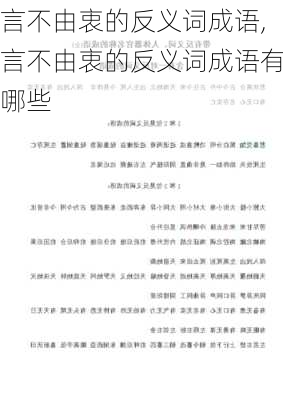 言不由衷的反义词成语,言不由衷的反义词成语有哪些