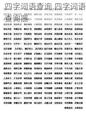 四字词语查询,四字词语查询器