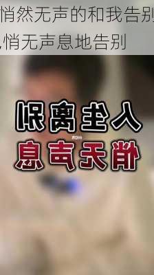 悄然无声的和我告别,悄无声息地告别