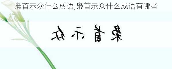 枭首示众什么成语,枭首示众什么成语有哪些