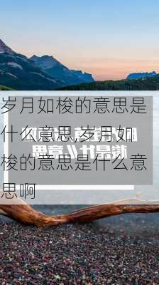 岁月如梭的意思是什么意思,岁月如梭的意思是什么意思啊