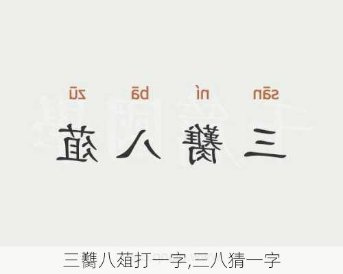 三臡八葅打一字,三八猜一字