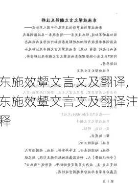 东施效颦文言文及翻译,东施效颦文言文及翻译注释