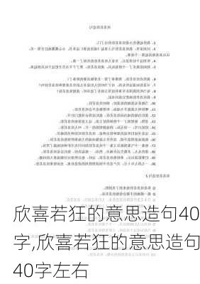 欣喜若狂的意思造句40字,欣喜若狂的意思造句40字左右