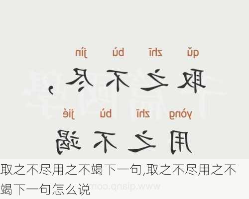 取之不尽用之不竭下一句,取之不尽用之不竭下一句怎么说