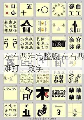 左右两难完整版,左右两难打一数字