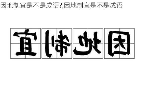 因地制宜是不是成语?,因地制宜是不是成语