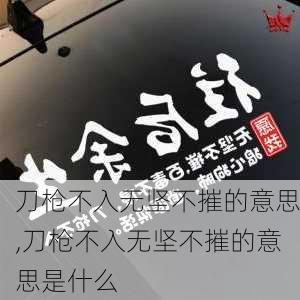 刀枪不入无坚不摧的意思,刀枪不入无坚不摧的意思是什么