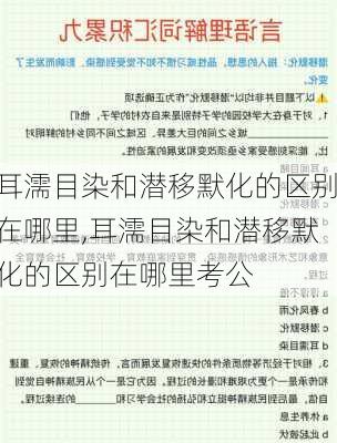 耳濡目染和潜移默化的区别在哪里,耳濡目染和潜移默化的区别在哪里考公