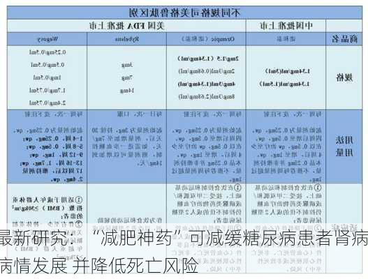 最新研究：“减肥神药”可减缓糖尿病患者肾病病情发展 并降低死亡风险