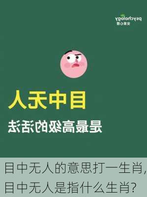 目中无人的意思打一生肖,目中无人是指什么生肖?