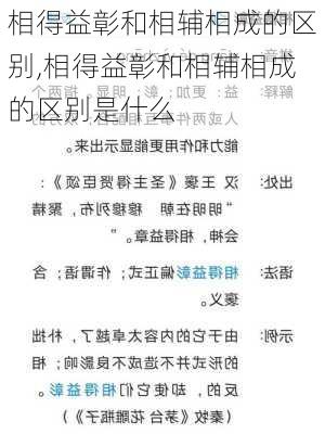 相得益彰和相辅相成的区别,相得益彰和相辅相成的区别是什么