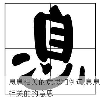 息息相关的意思和例句,息息相关的的意思