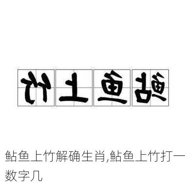 鲇鱼上竹解确生肖,鲇鱼上竹打一数字几