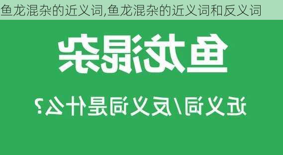 鱼龙混杂的近义词,鱼龙混杂的近义词和反义词