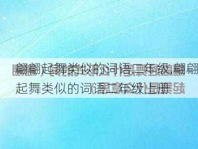 翩翩起舞类似的词语二年级,翩翩起舞类似的词语二年级上册