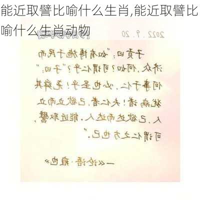 能近取譬比喻什么生肖,能近取譬比喻什么生肖动物