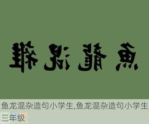 鱼龙混杂造句小学生,鱼龙混杂造句小学生三年级