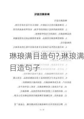 琳琅满目造句?,琳琅满目造句子