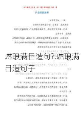 琳琅满目造句?,琳琅满目造句子