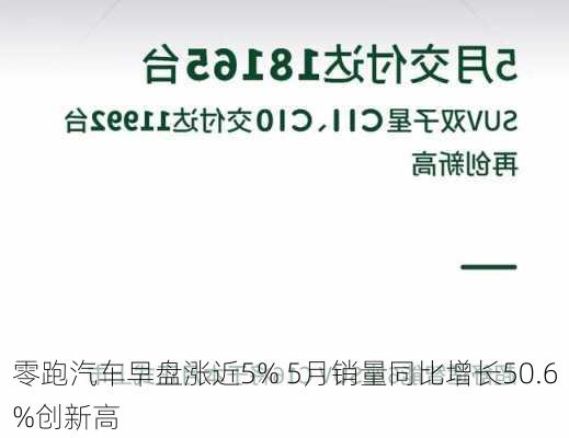 零跑汽车早盘涨近5% 5月销量同比增长50.6%创新高