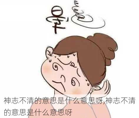 神志不清的意思是什么意思呀,神志不清的意思是什么意思呀