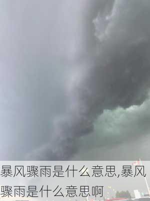 暴风骤雨是什么意思,暴风骤雨是什么意思啊