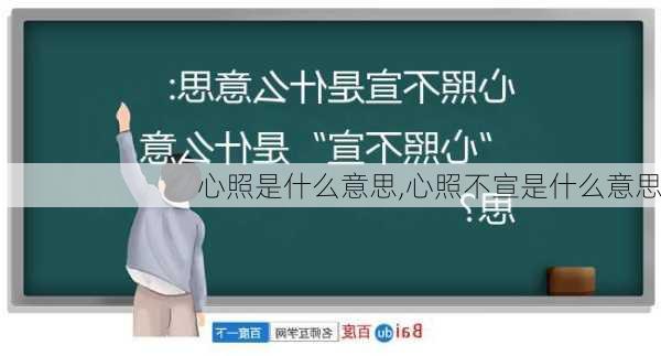 心照是什么意思,心照不宣是什么意思