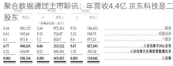 聚合数据通过上市聆讯：年营收4.4亿 京东科技是二股东