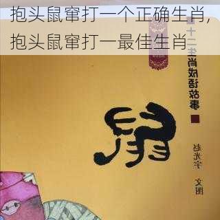 抱头鼠窜打一个正确生肖,抱头鼠窜打一最佳生肖