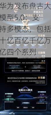 华为发布盘古大模型5.0：支持多模态，包括十亿百亿千亿万亿四个系列